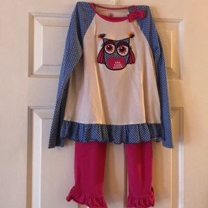 JKhaki two piece owl set